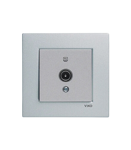 Розетка ТВ Viko NOVELLA 92105049 серебро 438x503 в Материке - Вариант 2