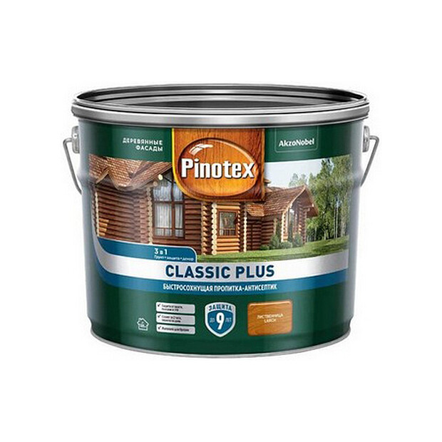 Пропитка-антисептик Pinotex Classic Plus 3 в 1 Лиственница 9л