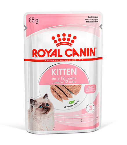 Корм для котят Royal Canin Kitten кусочки в паштете (85г) 438x503 в Материке