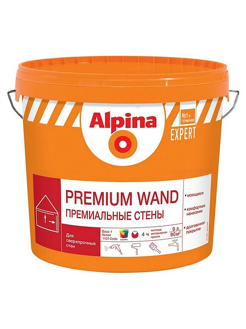 Краска Alpina EXPERT Premium Wand База1, 9л / 12,6кг 495x660 Краска Alpina EXPERT Premium Wand База1, 9л / 12,6кг 495x660 в Материке