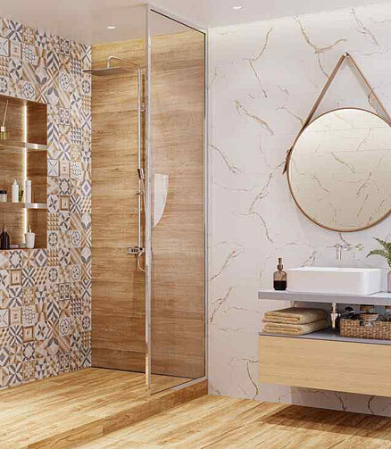 Плитка Beryoza Ceramica MARMARIS 25х50см 1,375м2 цвет дерево 438x503 в Материке