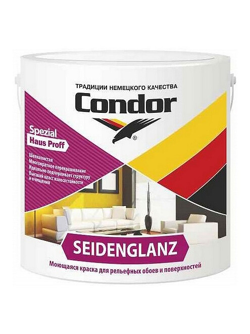 Краска Condor Seidenglanz шелк/матовая, 6кг 495x660 Краска Condor Seidenglanz шелк/матовая, 6кг 495x660 в Материке