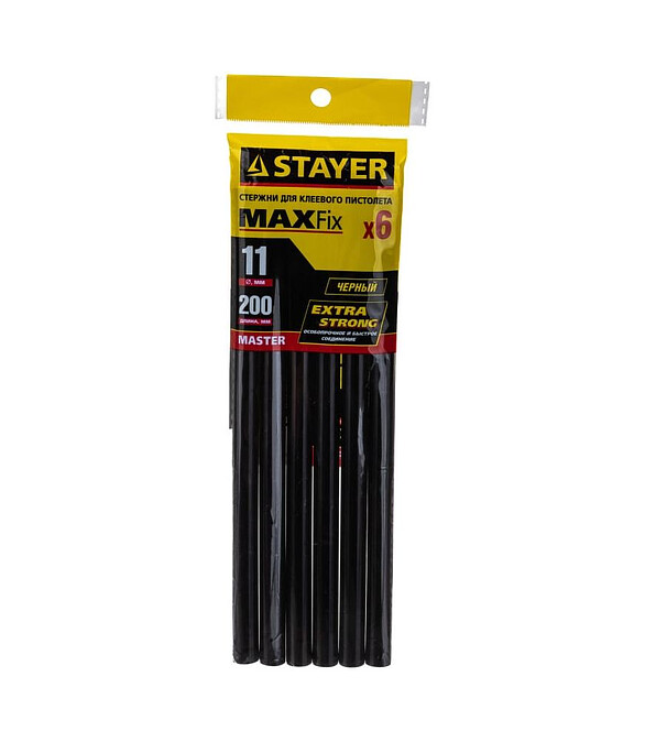 Стержни клеевые STAYER 2-06821-D-S06 11х200мм черн. 6шт/уп. 586x674 Стержни клеевые STAYER 2-06821-D-S06 11х200мм черн. 6шт/уп. 586x674 в Материке
