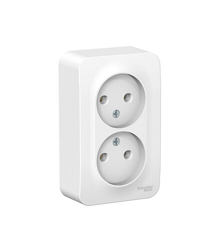 Розетка ОУ SE BLANCA BLNRA000211 2мест. белый 438x503 в Материке