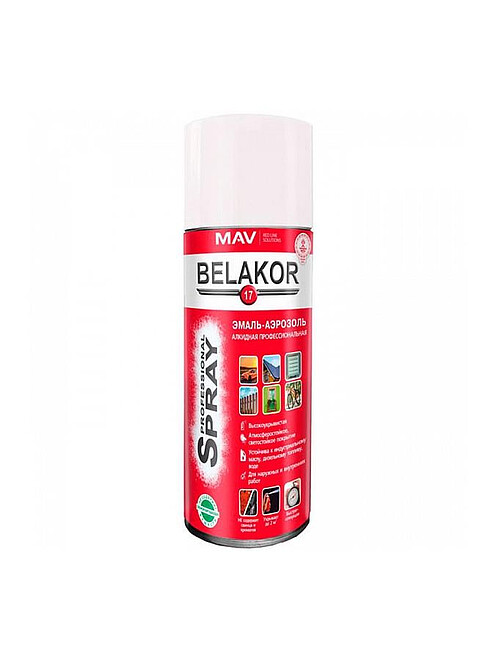 Эмаль аэроз. BELAKOR17 алкид. RAL9003 матовая, 520мл 495x660 Эмаль аэроз. BELAKOR17 алкид. RAL9003 матовая, 520мл 495x660 в Материке