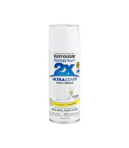 Краска RUST-OLEUM ULTRA COVER 2X аэроз. глянц.белая, 340г 438x503 в Материке