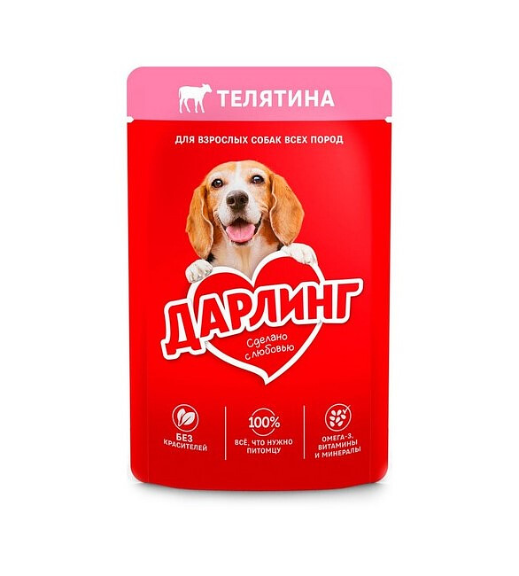 Корм для собак ДАРЛИНГ телятина, подлива (75г) 586x674 Корм для собак ДАРЛИНГ телятина, подлива (75г) 586x674 в Материке