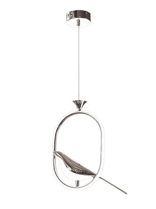 Светильник потолочный PP57/1B 17W хром 238x286 в Материке