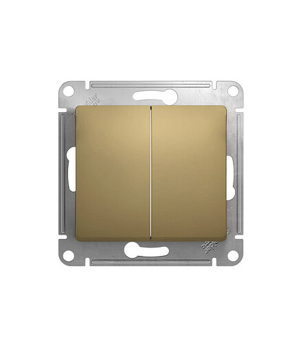Выключатель SE GLOSSA GSL000451 2кл. титан 438x503 в Материке