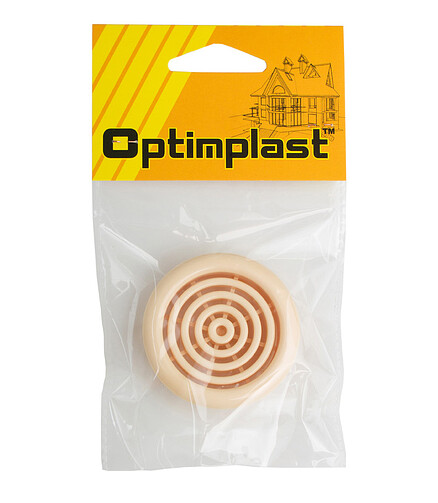Решетка вент. круглая OptimPlast 48мм бежевая 438x503 в Материке