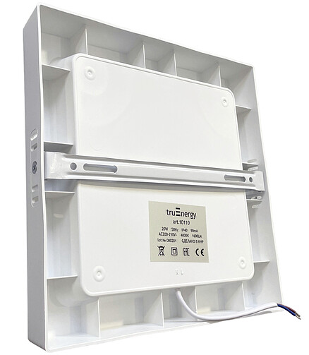 Светильник накладной TRUENERGY Electro 10110 светодиод. квадрат 20W/4000K/IP40 438x503 в Материке - Вариант 2