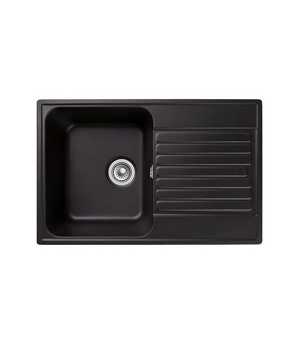 Мойка QUARZ GF-Z 78 (ЕСО-78), 740х480мм черный (без сифона) 586x674 в Материке