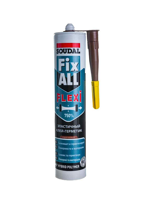 Клей-герметик SOUDAL Fix All Flexi коричневый, 290мл 495x660 Клей-герметик SOUDAL Fix All Flexi коричневый, 290мл 495x660 в Материке