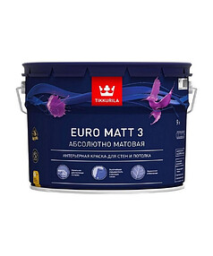 Краска ТИККУРИЛА EURO MATT 3 A матовая 9л