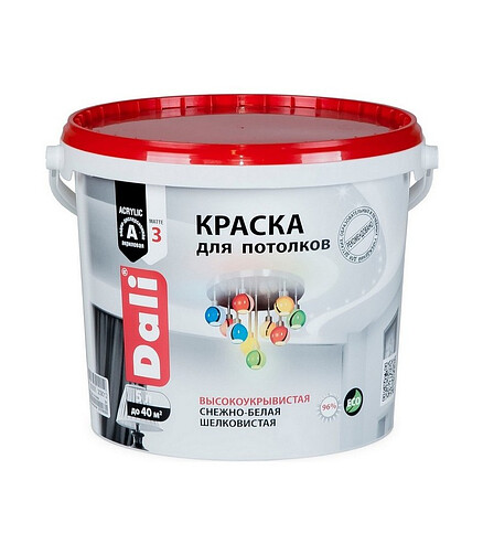 Краска DALI для потолков белая, 5л 438x503 в Материке