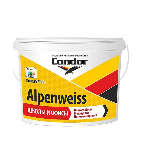Краска Condor Alpenweiss матовая 1,5кг 586x674 Краска Condor Alpenweiss матовая 1,5кг 586x674 в Материке
