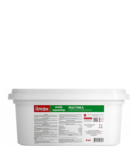 Мастика ILMAX ready coat гидроизоляционная, 4кг 438x503 в Материке - Вариант 3