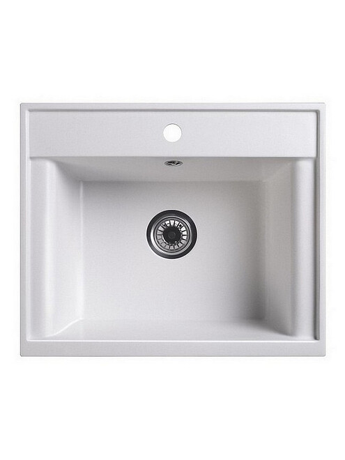 Мойка SG-REC-6050 600х500мм иск.мрамор-БЕЛЫЙ КВАРЦ с выпуском 495x660 Мойка SG-REC-6050 600х500мм иск.мрамор-БЕЛЫЙ КВАРЦ с выпуском 495x660 в Материке