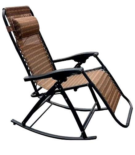 Кресло-шезлонг складн. HY1006 Качалка коричн. 438x503 в Материке