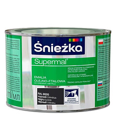 Эмаль SNIEZKA Supermal МФ RAL9005 черная глянцевая 0,4л