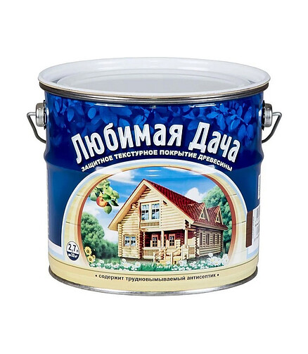 Состав деревозащитный ЛЮБИМАЯ ДАЧА Рогнеда орех, 2,7л 438x503 в Материке