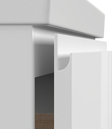 Тумба MODUO SLIM 60 подвесная белая 438x503 в Материке - Вариант 2