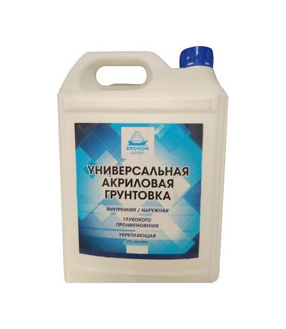 Грунтовка KRONON-GRUNT акриловая, 10кг 586x674 в Материке