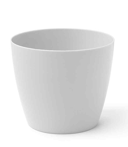 Горшок OptimPlast Круглый (10x8,9см) пластик белый Т2301 438x503 в Материке