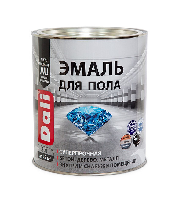 Эмаль Dali для пола RAL7032 бежевая, 2л 586x674 Эмаль Dali для пола RAL7032 бежевая, 2л 586x674 в Материке