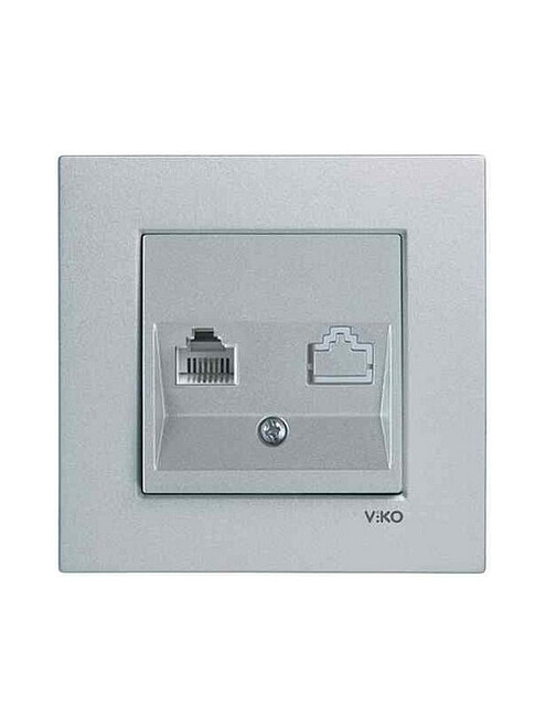 Розетка ТЛФ Viko NOVELLA 92105013 серебро 495x660 Розетка ТЛФ Viko NOVELLA 92105013 серебро 495x660 в Материке