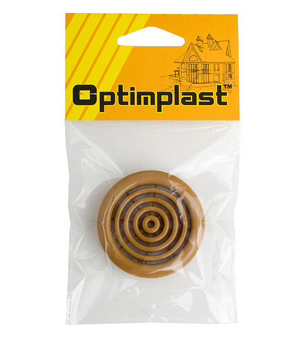 Решетка вент. круглая OptimPlast 48мм дуб 438x503 в Материке