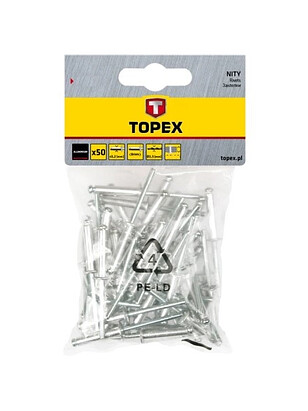 Заклепки алюминиевые Topex 43E504 4,8х14,5мм 50шт. 238x286 в Материке