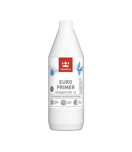 Грунтовка Tikkurila EURO PRIMER концентрат (1:3), 0,9л 438x503 в Материке
