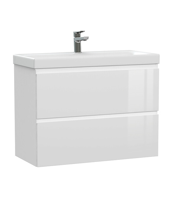Тумба MODUO SLIM 80 подвесная белая 586x674 Тумба MODUO SLIM 80 подвесная белая 586x674 в Материке