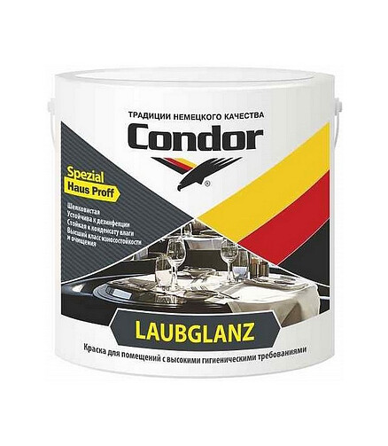 Краска Condor Laubglanz шелк/матовая, 3кг 438x503 в Материке