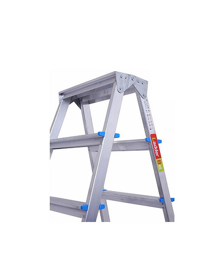 Лестница-стремянка LadderBel алюмин. 2-х сторон. 4-ступ. 438x503 в Материке - Вариант 3