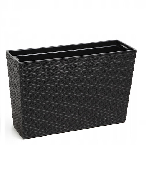Кашпо WERBENA RATTAN с вкладышем (56x19x36см) пластик черный LA629-04 495x660 Кашпо WERBENA RATTAN с вкладышем (56x19x36см) пластик черный LA629-04 495x660 в Материке