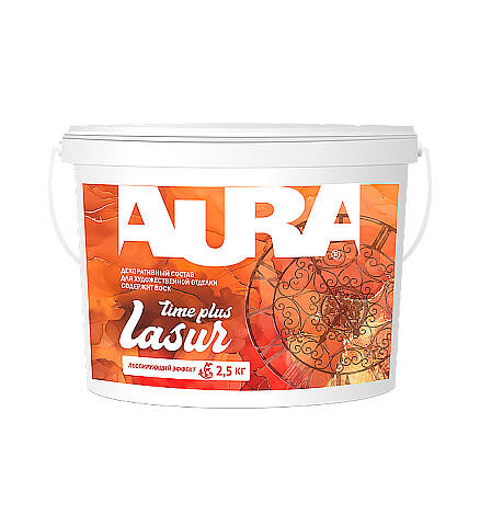 Состав декоративный Aura Lasur Time Plus, 2,5кг 438x503 в Материке