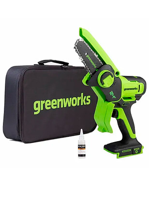 Пила цепная мини без аккум. GREENWORKS GD24CSMNX б/щет. 24В 15см 238x286 в Материке - Вариант 2