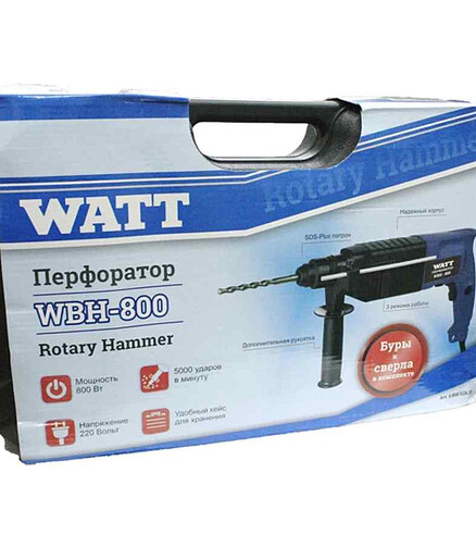 Перфоратор WATT WBH-800 800Вт 2,5Дж 438x503 в Материке - Вариант 4