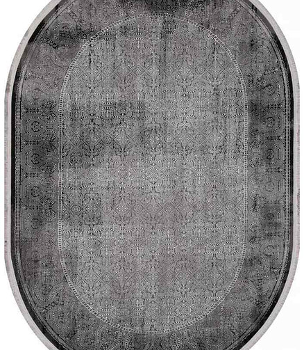 Ковер LISSABON SI003G Grey/Grey 156*230, овал 438x503 в Материке