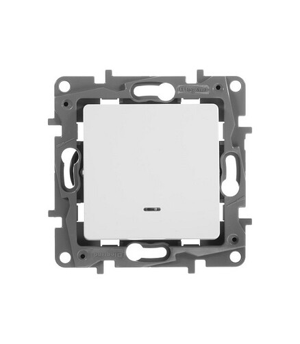 Выключатель Legrand ETIKA 672203 1кл. подсв. белый 438x503 в Материке