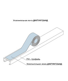 Лента уплотнительная звукоизоляционная Дихтунгсбанд 30мм*30м, РФ