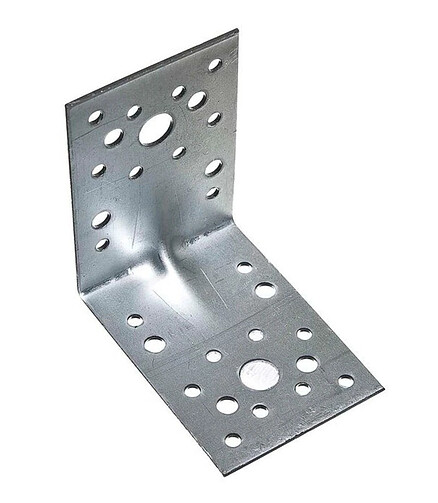 Уголок крепежный оцинк. 90x90x65x2,0мм KU-90x65 438x503 в Материке