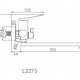 Смеситель L2275 (для ванны, длинный излив) ХРОМ 80x80 в Материке - Вариант 2