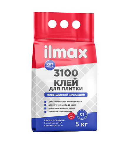 Клей ILMAX 3100 Standardfix для плитки, 5кг 438x503 в Материке