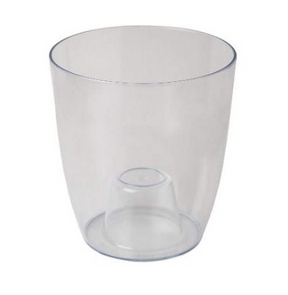 Ваза для орхидей OptimPlast круглая (14,5x16,2см) пластик прозрачный Т25120 586x674 в Материке
