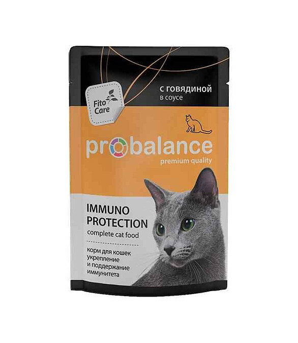 Корм для кошек ProBalance Adult Immuno Protection говядина, соус (85г) 586x674 Корм для кошек ProBalance Adult Immuno Protection говядина, соус (85г) 586x674 в Материке