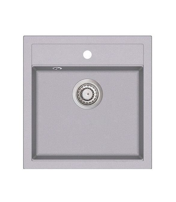 Мойка TESA SQT100-202W 490х510мм гранит-алюметаллик с выпуском 586x674 Мойка TESA SQT100-202W 490х510мм гранит-алюметаллик с выпуском 586x674 в Материке