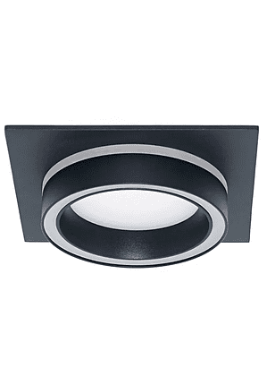 Светильник встраив. TRUENERGY Nova 21249 квадрат с матовым кольцом черн. GX53/IP 238x286 в Материке